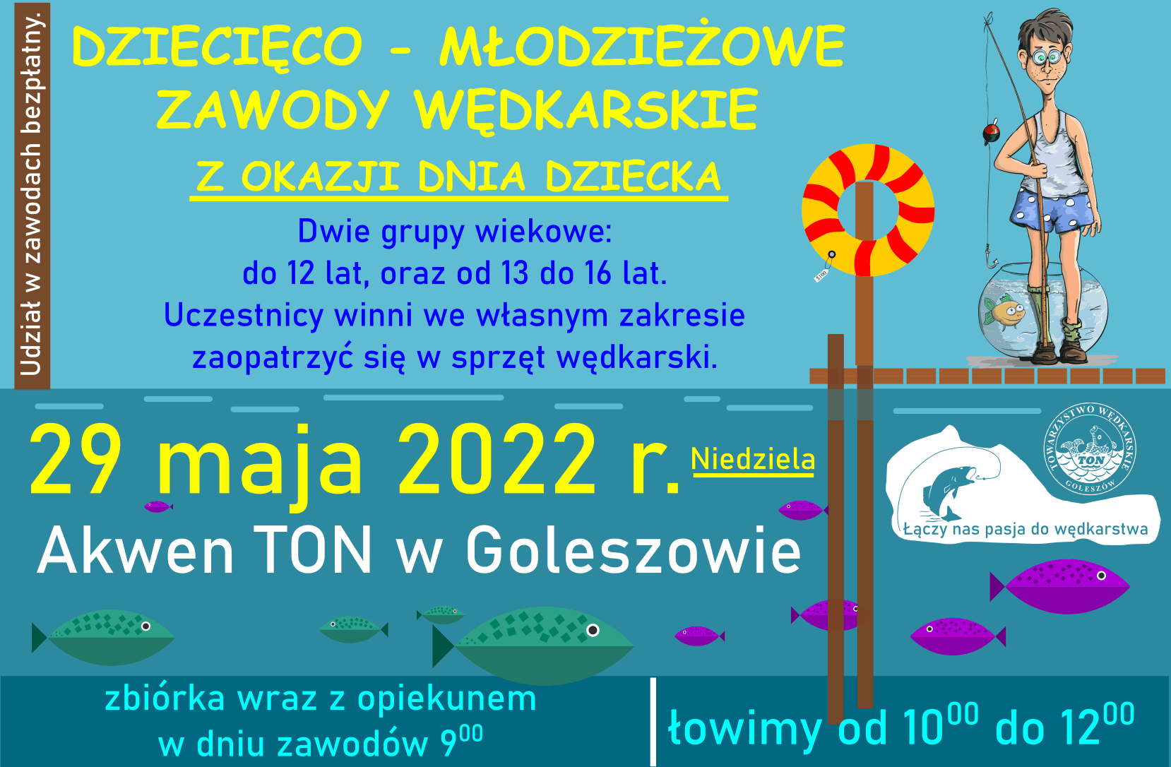 Dziecięco-Młodzieżowe zawody wędkarskie z okazji Dnia Dziecka 2022